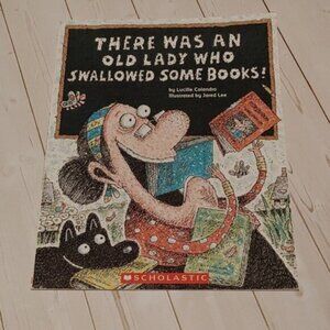 3/$13 There Was An Old Lady Who Swallowed Some Books By Lucille Collandro Book